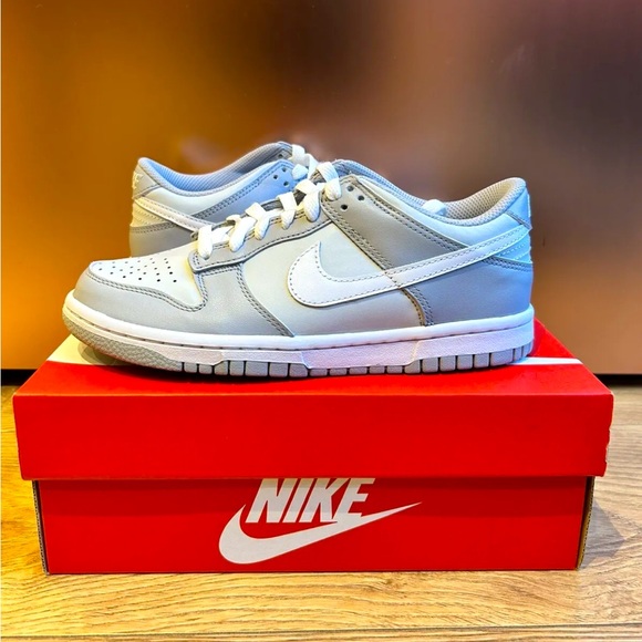 Nike Other - 🧦🐰 Nike Dunk Low two tone grey GS Sz 4.5Y/6W/4.5M 🐰🧦